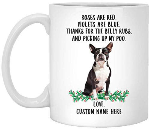 Kaffeebecher Spruch Für Haustierliebhaber Terrier Schwarz Weiß Personalisierter Name Rosen Sind Rot Veilchen Sind Blau Hund Weiß Kaffeetasse Premium Weihnachtstasse Lustig Bürotasse Für 330Ml