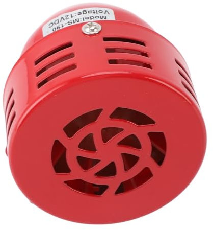 110 Décibels Moteur Corne Sonore Alarme Buzzer, Mini électrique Avertissement Stroboscopique Sirène Klaxon pour Les Usines Ranchs Protection de la Maison (12V)