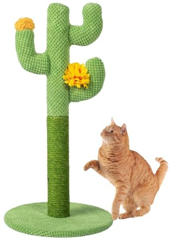 Niedlicher Katzenbaum – Katzenaktivitätsbaum | -Katzenkratzbaum, interaktiver Katzenkratzbaum, niedlicher großer grüner Katzenkaktusbaum, mehrere Kaktusform, Kätzchen- für Katzen
