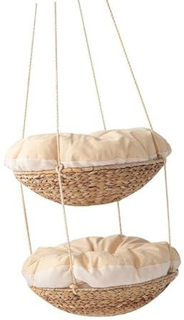 LOVIVER Cat Hammock Bed Hanging Cat Basket Washable Sleeping Comfortable Pet House Nest Puppy Cushion for Small Animals Rabbits Puppy