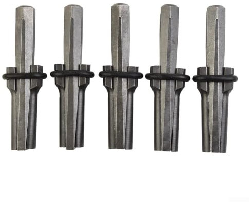 5 cuñas de división de roca de 9/16 pulgadas, cuñas de piedra, herramientas de separación de piedra, cuña resistente y cuñas de plumas para hormigón, mármol, granito, piedra, herramientas manuales