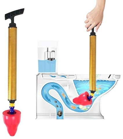 Hochdruck Abflussreiniger Pumpe, Neuer Pömpel Abfluss, Löst Schnell Abflussverstopfung, Toiletten Pömpel, für Toiletten, Waschbecken, Bodenabläufe, Abflussrohre
