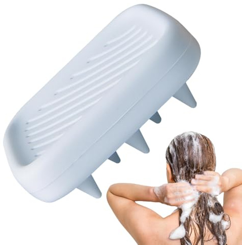 fayarrd Kopfmassagekamm Massagekamm Massagebürste mit Shampoo Massagegerät | für Haarbürsten Dusche und Bad Silikon Kamm für weiches Haar Must-Have
