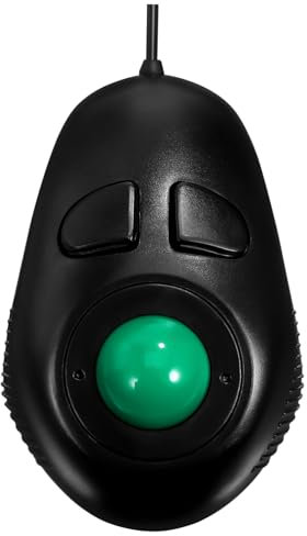 FELTECHELECTR Mini Souris Filaire avec Trackball Portable USB Défilement Au Pouce Ergonomique pour Ordinateur Portable Et Pc