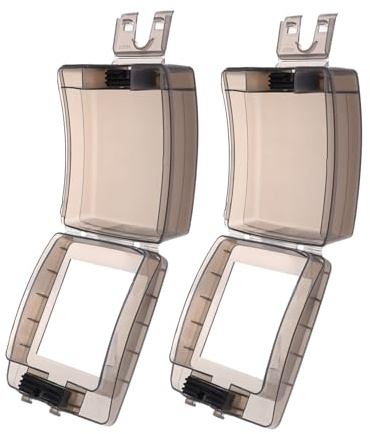 QUMIIRITY Cubierta Para Enchufe Exterior Pc Resistente Protector Para Enchufes 2 Piezas Uso Baño Sala y Dormitorio