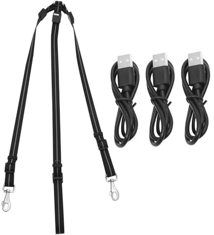 Gatuida Wiederaufladbares LED Pferde Brustgeschirr Leuchtender Reitgurt Pferdezubehör für Reitsport Outdoor Sicherheitsgurt Zufälliger Stil