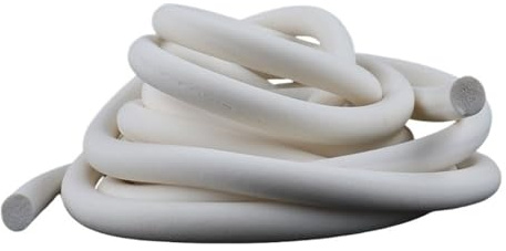 YJQHODY Joint d'étanchéité en mousse solide blanche, caoutchouc éponge de silicone, tête ronde, for bricolage, 1 pièce(10MM*1M)