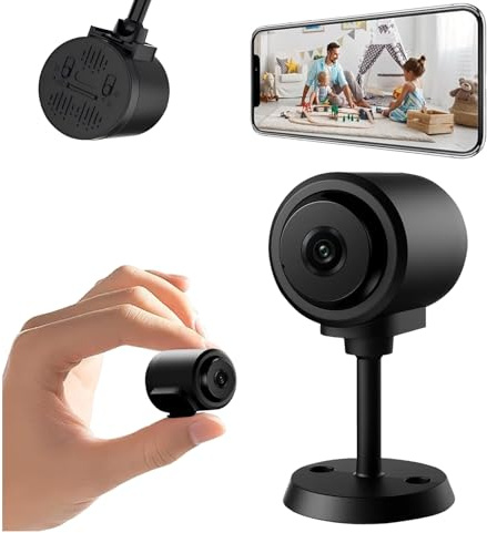Générique Camera Interieur/Camera Surveillance WiFi Exterieure sans Fil HD 2K - 130° Mini Camera Espion sans Fil avec 5m Vision Nocturne, DéTection De Mouvement - en Temps RéEl, RéActif,300mAh, STK