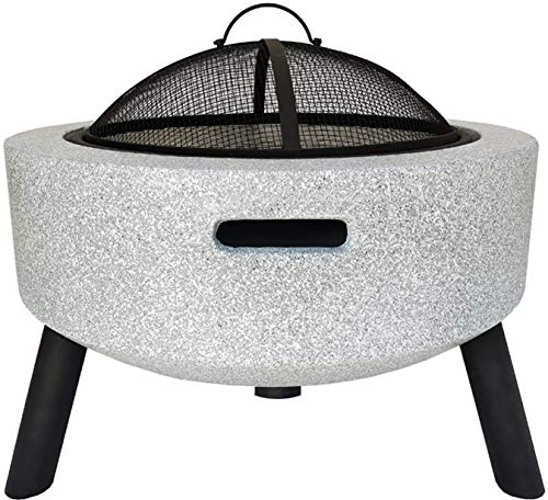 BKSXSOP Brasero de Exterior para leña, Parrilla de magnesio para Barbacoa, Ideal para Calentar el jardín o Hacer barbacoas, terrazas con Cubierta y para cocinar al Aire Libre