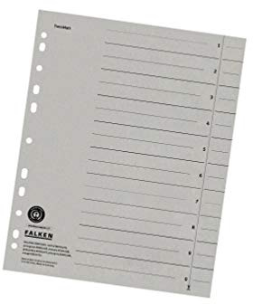 Falken 80001696 Pärmregister, 100 stycken A4, Grå