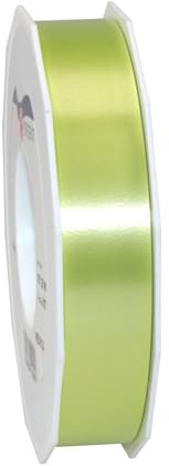 C.E. PATTBERG Geschenkband limetten grün, 91 Meter Ringelband 25 mm zum Basteln, Dekorieren & Verpacken von Geschenken zu jedem Anlass