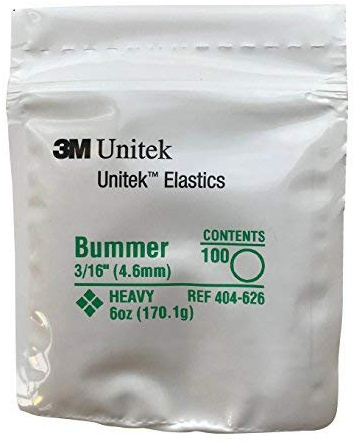 3M Unitek Élastiques multifonction, Fort 6oz (170,1 g) (3/16/4,6mm) Bummer; Snorflex