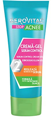 Crema-Gel Seborregulador para el Rostro con Efecto Matificante y Antiirritante, Ideal para Pieles Grasas con Tendencia Acnéica, 50 ml, Gerovital Stop Acnee