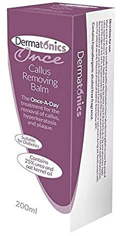 Dermatonics Once Callus Removing Balm | Callus and Plaque Removal, Hyperkeratosis Treatment, and Skin Hydration | Urea and Oat Kernel Oil Formula | Suitable for Diabetics | 75 ml