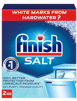 Finish Dishwasher Salt (2 Kilograms, Pack of 1) | Prevents Limescale Build-Up, Effective Against Hard Water