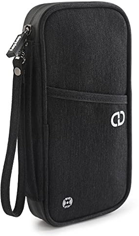 dayday® Passport Holder Travel Wallet Accessories Document Airplane Holiday Essentials Organiser Bag with RFID Blocking Unisex Family Cover Case | Gifts for Men Women