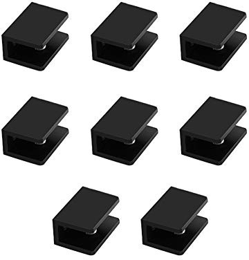 Kyien 8Teilige Quadratische Glasregal-klemmhalterung Aus Aluminiumlegierung Verstellbare Glasklemme Glashalterung Geeignet Für 5-8mm Dickes Glas