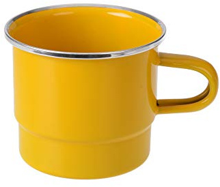 GRÄWE Stapelmugg emaljerad 8 cm gul