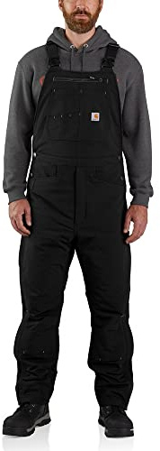 Carhartt Men's Super Dux Relaxed Fit Insulated Bib Overall - Black, Size 38W (58-60 inches)