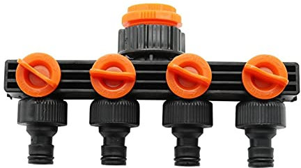 Kit de conectores conjuntos de manguera 1 Adaptador de grifo roscado estándar europeo para la manguera de 4 vías Distribuidor con 1/2-3/4-1manguera de jardín roscada interna (Color : Orange)