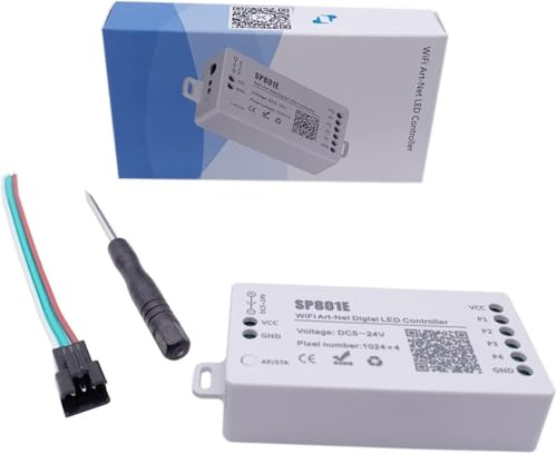 SP801E WiFi Art-Net Magic LED Controller LED Matrix Panel Modul WS2812B WS2811 Lichtleiste Wireless Control iOS Android DC5-24V