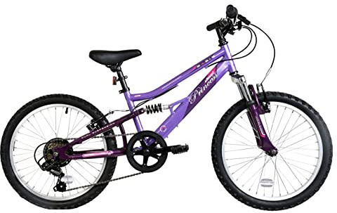 Basis Princess 20 Girls Full Suspension Mountain Bike - Pearl Purple/Pink