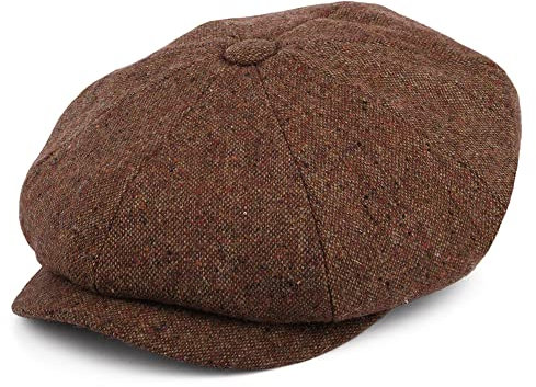Jaxon & James Hillcourt Donegal Tweed Ballonmütze - Herbstfarben - M
