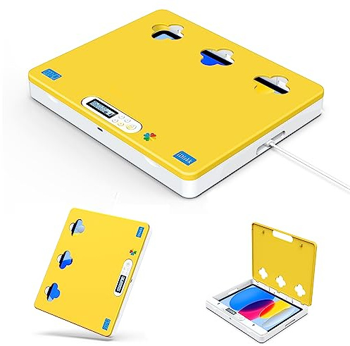 iDiskk Telefon-/Pad-Timer-Schlossbox, zeitgesteuerte Schließfachbox für iPad/Tablet/TV-Controller, Handy-Gefängnis mit Timer, Telefonsperre für Selbstdisziplin, sperrt Telefonsucht (gelb)