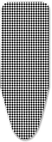 Grande Copriasse da Stiro 160x60cm XXL, 100% Cotone Coulisse di serraggio Copri ASSE da Stiro per Stirare Facile e Veloce, Copertura tavola da Stiro Anti bruciatura, 4 Elastici in Dotazione