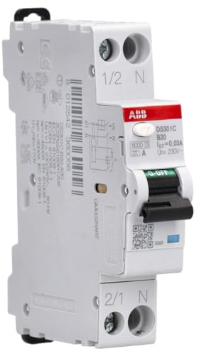 ABB DS301C B20 A30 - FI/LS-Schalter RCBO 20A 30 mA Typ A 1P+N B-Charakteristik