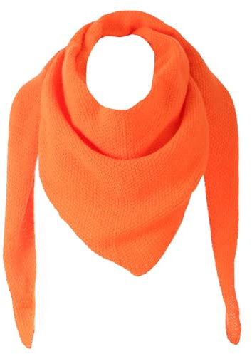 FASHION YOU WANT Damen XXL Strick Dreieck Schal mit Reiskorn Strickmuster in Unifarben, Schal, Leichtes Tuch