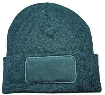 Mütze besticken Lassen, Personalisieren, Ihre bestickte Mütze (ohne Bommel, Dunkelgrün)