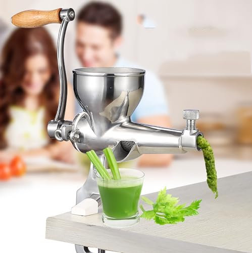 Manual Wheatgrass Juicer, Manual Wheatgrass Juicer Extractor, Juice Flowing Out Smooth and Fast, Improv The Efficiency Of Juice Extraction, Separate Design, for Wheat Grass, Fruit, Veget