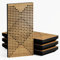 Paquete de 4 paneles acústicos estrechos con absorción de sonido difuso, 50 x 25 cm, absorción, difusión, reflexión, insonorización, grosor del modelo, color: (WILDS, 53 mm, roble)
