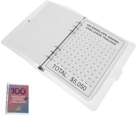 KOMBIUDA Budget Binder Mit Cash Umschlägen Effizientes Und Tragbares Sparbuch Für Budgetplanung Mit Nachfüllbaren Blättern Und Großem Stauraum Für Geld Und Notizen