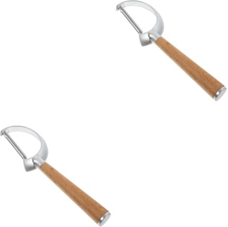 Alipis 2 Pezzi Di Scongelamento Compatto Di Verdure Gadget Da Cucina Sbucciatore Di Pere Con Manico in Legno Per Sbucciare