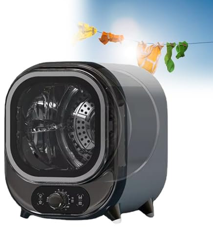 KYZTMHC Sèche-Linge à Condensateur, Petit Sèche-Linge à Condensateur Portable, 5 Modes de séchage, Charge de 0,8 kg, Mini Sèche Linge Électrique Portable, pour Une Utilisation sur Table Mur(Blue)