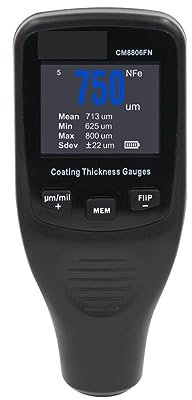 Spessimetro Vernice, CM8806FN Misuratore di spessore for rivestimento digitale Tester for rivestimento di vernice for carrozzeria auto 50mil 1250um Fe NFe Mil/um