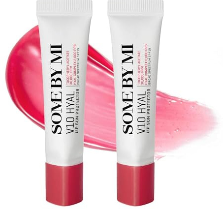 SOME BY MI V10 Hyal Lip Sun Protector Berry – 2er Pack – Tönender SPF15-Lippenpflegestift mit Hyaluronsäure – Für geschmeidige, gepflegte Lippen – Koreanische Hautpflege