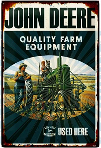 Retro Metal tin Sign Quality Farm Equipment Tractor Metal Poster Farm Decoration Bar Kitchen Interior House Garage Wall Decoration Vintage Metal Aluminum Sign 8x12