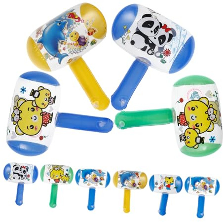 ULTECHNOVO 10 Stück Aufblasbare Hammer Spielzeuge Aus Pvc Mit Glocke Und Pfeife Bunter Kinderparty Spaß Interaktives Kinderspielzeug Leichtes Design Für Geburtstagsgeschenke Und Karneval