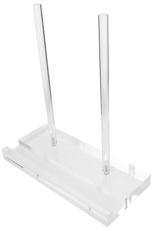 PartyKindom Clear Acrylic Display Stand for Plates Books Menus Tablets Sturdy Transparent Easel Holder for Kitchen Counter Decor for Artwork Magazines Photos Cookbooks
