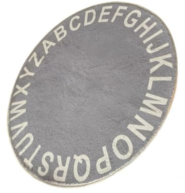 MUELODSIC Alphabet-krabbelmatte für Junge Mädchen Runder Spielteppich für Junge Mädchen Baumwoll-bodenmatte Leicht zu Waschen und Bequem zum Krabbeln und Spielen