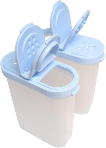Tupperware Würzling Spice Giant Salt and Pepper Shakers Ideal for Car, Office, Camping and On the Go - Order Salt Shaker Spices Spice Giant 250 ml Baby Blue Pack of 2