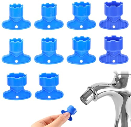10 Pezzi Chiave Rompigetto per Rubinetti per M16,5/M18,5/M21,5/M22,5/M24, Chiave per Aeratore per Rubinetto, per Filtro Incasso Aeratore a Scomparsa, per Rubinetti da Cucina e Bagno
