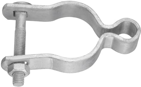 sourcing map Chain Link Fence Gate Post Hinge, Galvanized Steel Chain Link Fence Gate Female Hinge for 1-7/8 in OD Post Gate Hinges with Bolts and Nuts for Backyard, Farm Garden Door, 1pcs