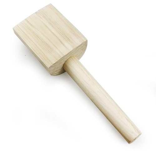 Paleta de arcilla de cerámica – Herramienta de acabado de mazo de cerámica de madera hecha a mano, accesorio de modelado de arcilla, herramienta artesanal de trabajo de cuero de cocina, esculpir