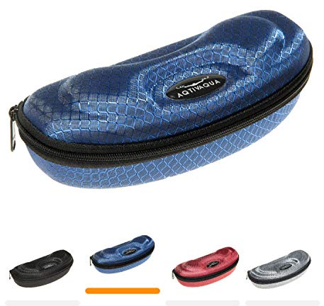 AqtivAqua Brillenetui Hardcase für Schwimmbrillen Sonnenbrillen Brille (Blaue Farbe)