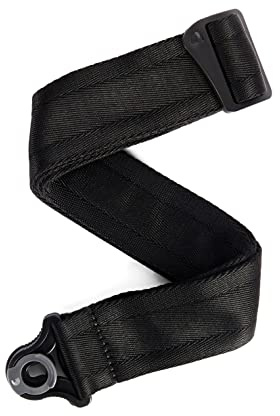 Planet Waves D'Addario Auto Lock Guitar Strap - Acoustic & Electric Accessories - Easy to Use Locking Straps - Uses Existing Buttons - Nylon - Black