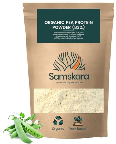 Protéine de Pois Bio Fermentée et Hydrolysée (83%) | Perte de Poids, Musculation, Énergie, Concentration & Digestion Facile | Protéine Végétale Texture Soyeuse, Sans Lactose (1 kg) | Samskara